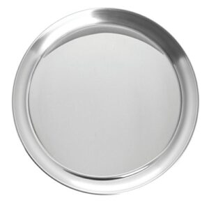 hubert® serving tray round silver stainless steel - 10" dia