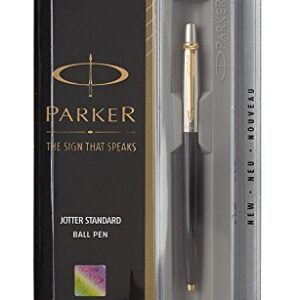 Parker Jotter Standard Ball Pen Gold Trim (Black)