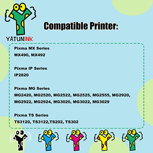 YATUNINK Remanufactured Ink Cartridge Replacement for Canon PG-245XL Black PG-245 245XL PG-243 Black Ink Cartridge for Canon Pixma MG2920 MG2922 MG2924 MG2420 MG2522 MX490 MX492 Printer (2 Black)