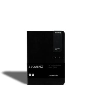 Zequenz Classic 360 Signature Series, Size: Medium, Color: Black, Paper: Ruled, Soft Cover Notebook, Soft Bound Journal, 4.9" x 7", 200 sheets / 400 pages, Ruled, Lined paper