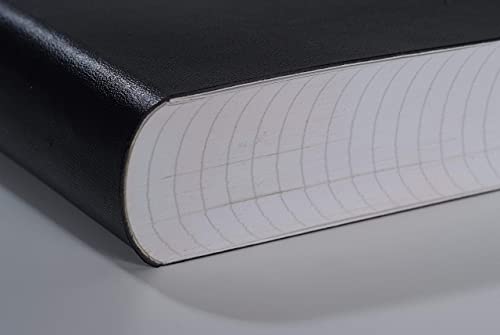 Zequenz Classic 360 Signature Series, Size: Medium, Color: Black, Paper: Ruled, Soft Cover Notebook, Soft Bound Journal, 4.9" x 7", 200 sheets / 400 pages, Ruled, Lined paper