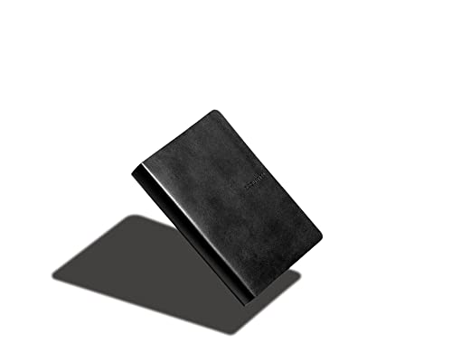 Zequenz Classic 360 Signature Series, Size: Medium, Color: Black, Paper: Ruled, Soft Cover Notebook, Soft Bound Journal, 4.9" x 7", 200 sheets / 400 pages, Ruled, Lined paper