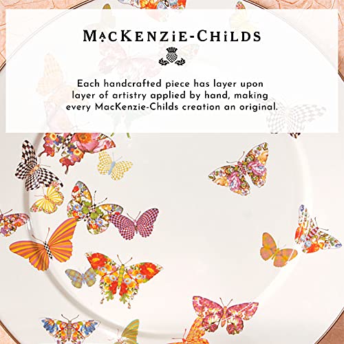 MACKENZIE-CHILDS Butterfly Garden Serving Platter, Large 16-Inch Enamel Serving Dish