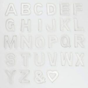 Just Artifacts 5.5-Inch White Decorative Ceramic Letter Dish (Letter: M, Length: 5.5 Inches)