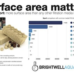 Brightwell Aquatics Xport NO3 Brick - Ultra-activated Denitrification Brick Media doped with Elemental Sulfur for Superior Performance in Filtration Media