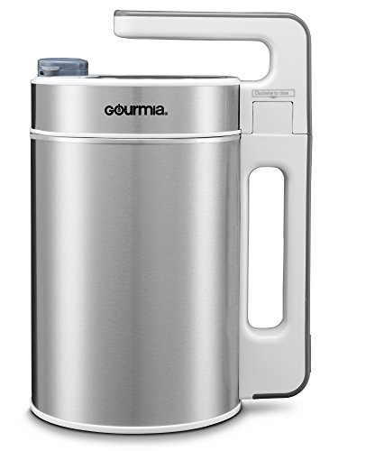 Gourmia GSM1450 Automatic Soup Maker - 6 in 1 Hot or Cold Soup Maker Plus Soy Milk, Rice, Porridge & More - 4 Blades, Cool Touch, Durable Stainless Steel with Free Recipe Book