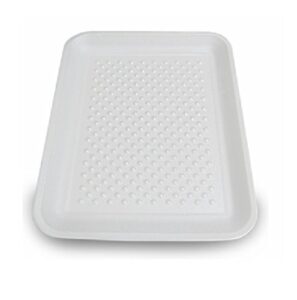 ckf 4sw, 4s white foam meat trays, disposable standart supermarket meat poultry frozen food trays, 125-piece bundle