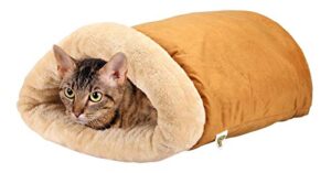 pet magasin self warming cat cave bed with 4-way cat hideaways
