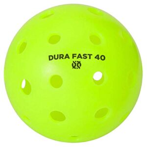 dura fast 40 pickleballs | outdoor pickleball balls | neon | dozen/pack of 12 | usapa approved and sanctioned for tournament play, professional perfomance