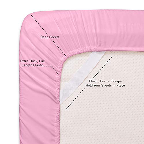 King Size Bed Sheets - 6 Piece 1500 Supreme Collection Fine Brushed Microfiber Deep Pocket King Sheet Set Bedding - 2 Extra Pillow Cases, Great Value, King, Pink