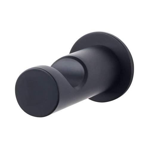 Top Knobs HOP1BLK Hopewell Towel Hook in Matte Black