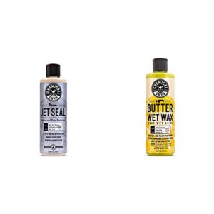 chemical guys wac_118_16 jetseal anti-corrosion sealant and paint protectant (16 oz) and chemical guys wac_201_16 butter wet wax (16 oz) bundle