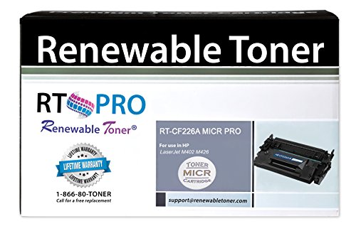 Renewable Toner PRO Compatible MICR Toner Cartridge Replacement for HP 26A CF226A for Laserjet Pro M402 MFP M426