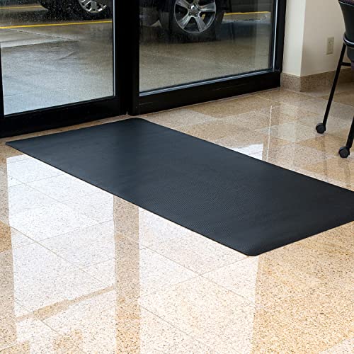 CLIMATEX Indoor/Outdoor Rubber Scraper Mat, 36 in. x 6﻿ ft., Black