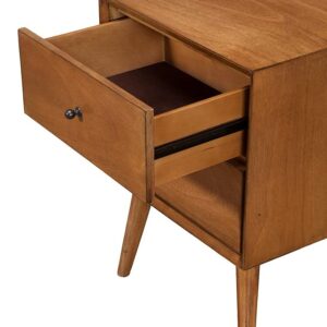 Alpine Furniture Flynn Nightstand, 18" W x 15" D x 26" H, Acorn