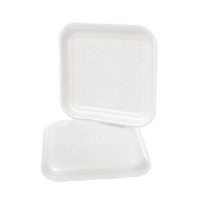 ckf 1sw, 1s white foam meat trays, disposable standard supermarket meat poultry frozen food trays, 500-piece bundle