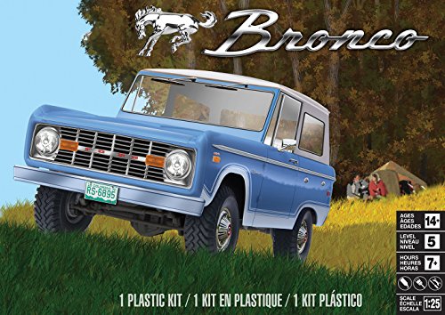 Revell 85-4320 Ford Bronco Truck Kit 1:25 Scale 122-Piece Skill Level 5 Plastic Model Building Kit, Blue