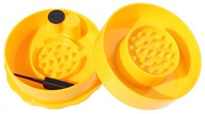 grindervac – vacuum sealed container and grinder, yellow