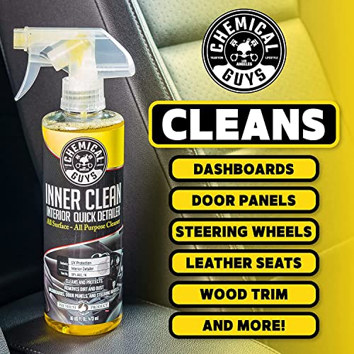 Chemical Guys CLD_202_16 Signature Series Glass Cleaner (16 oz) and Chemical Guys SPI_663_16 InnerClean Interior Quick Detailer and Protectant (16 oz) Bundle