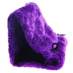 Plush Pet Bird Hut Nest Cdycam Hammock Hanging Cage Warm Nest Happy Snuggle Cave Tent (Purple, Medium)