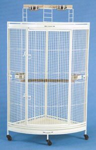 new corner open playtop parrot bird cage - 36” x 25” x 61”h - 4 colors available (black vein) 3 packages