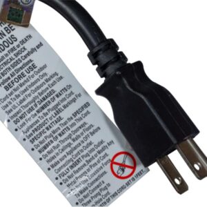 Cablelera ZADA36PQ-Y-P2 Power Cord Extension & Splitter, NEMA 5-15P to NEMA 5-15R x 2, 13A, 125V (Black)