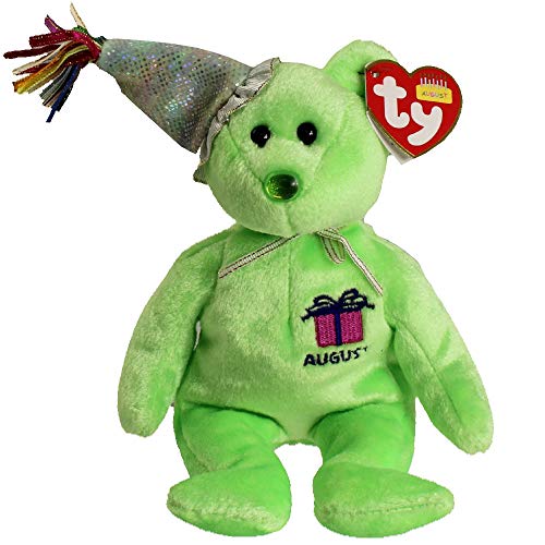 Ty Beanie Baby August w/Party Hat, Birthday Beanie Collection New w/MT Pristine! ^G#fbhre-h4 8rdsf-tg1321953