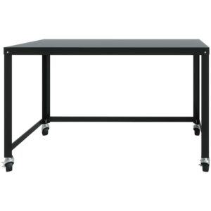 Office Dimensions 21647 Black RTA 48" Wide Mobile Metal Desk Workstation Home Office Collection