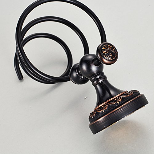 Leyden Bronze Hair Dryer Holder,Antique Blow Dryer Holder Hanger Rack Oil Rubbed Bronze Spiral Bathroom Accessories,Hair Care Tools Organizer Wall Mounted