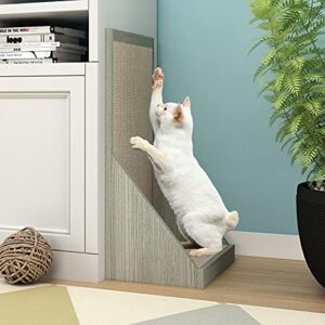way basics cat scratching post standing scratcher scratch pad (tool-free assembly)