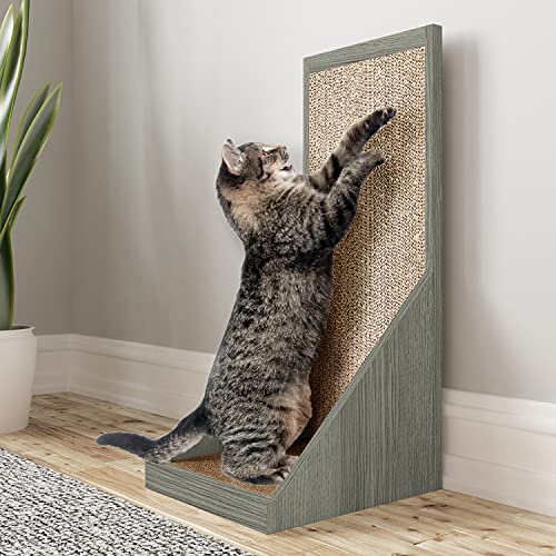 WAY BASICS Cat Scratching Post Standing Scratcher Scratch Pad (Tool-free Assembly)