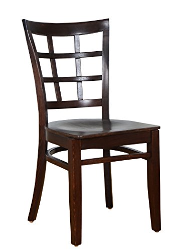 Beechwood Mountain BSD-17SW-W Solid Beech Wood Side Chairs in Walnut with Wood Seat for Kitchen & Dining, Set of 2, NA