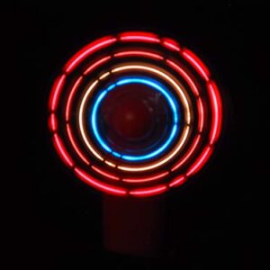 Flashing Panda LED Mini Light-Up Handheld Personal Fan w/Changing Patterns, Assorted Colors