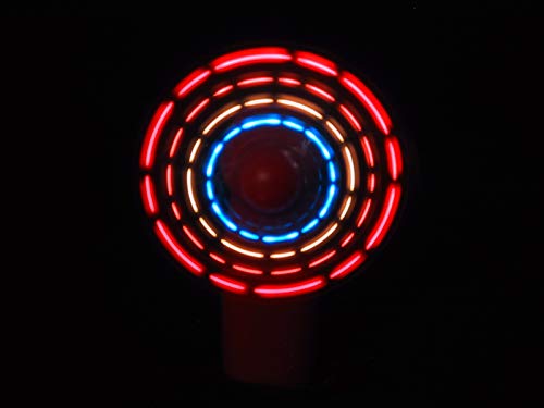 Flashing Panda LED Mini Light-Up Handheld Personal Fan w/Changing Patterns, Assorted Colors