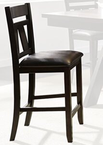 liberty furniture industries lawson splat back counter chair (rta), w19 x d21 x h41, black