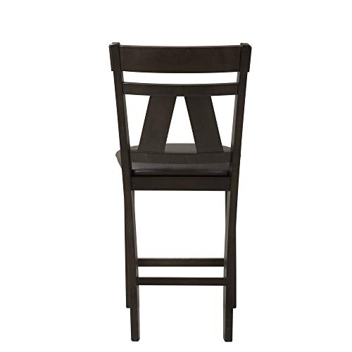 Liberty Furniture Industries Lawson Splat Back Counter Chair (RTA), W19 x D21 x H41, Black