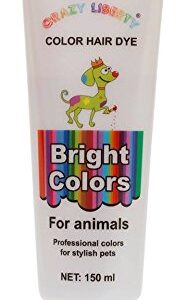 CRAZY LIBERTY Pets Hair dye (Pink), Permanent Dog Hair Dye, Non-Toxic Pet hair Dye, last more 24 washes.