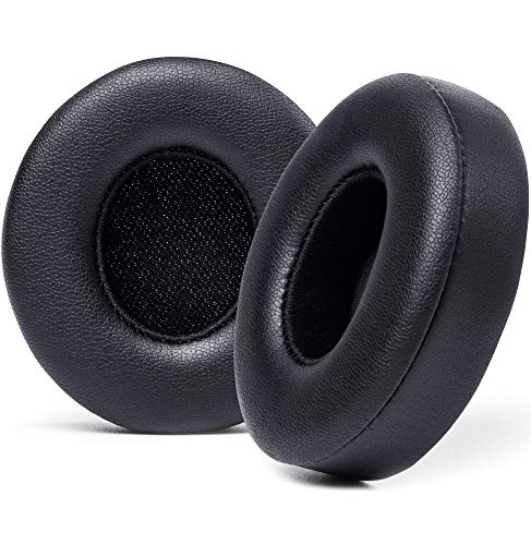 WC Extra Thick Replacement Earpads for Beats Solo 2 & 3 by Wicked Cushions - Ear Pads for Beats Solo 2 & 3 Wireless ON-Ear Headphones - Soft Leather, Luxury Memory Foam, Strong Adhesive | Black