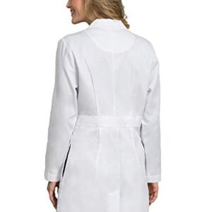 Med Couture Women's Lab Coat 37 inch White Labcoat Long, White, Medium