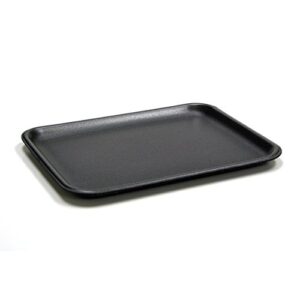 ckf 4sb, 4s black foam meat trays, disposable standart supermarket meat poultry frozen food trays, 500-piece bundle