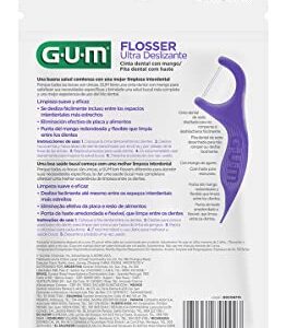 GUM Comfort Slide Flossers for Tight Spaces, Fresh Mint, Dental Floss Picks, 90 Count