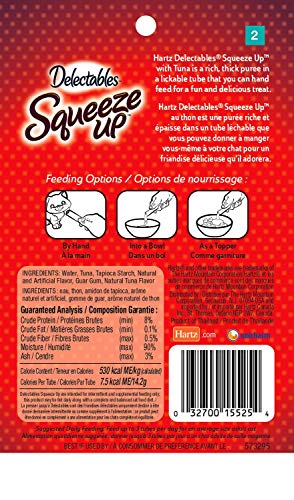 Hartz Delectables Squeeze Up Cat Treat, Tuna, 4Ct by HARTZ