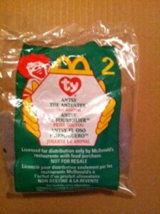 ty beanie, 1999 factory sealed, #2 antsy the anteater - mcdonalds happy meal .hn#gg_634t6344 g134548ty70415