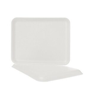 ckf 8sw, 8s white foam meat trays, disposable standart supermarket meat poultry frozen food trays, 125-piece bundle