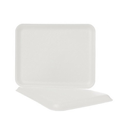 CKF 8SW, 8S White Foam Meat Trays, Disposable Standart Supermarket Meat Poultry Frozen Food Trays, 125-Piece Bundle