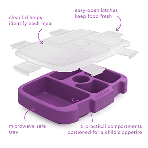 Bentgo Kids Tray with Transparent Cover (Purple)