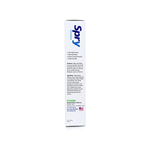 Spry Xylitol Toothpaste, Fluoride-Free, Natural Spearmint, Anti-Plaque and Tartar Control, 5 oz