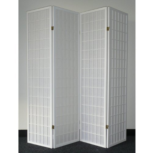 SQUARE FURNITURE 4 Panel Room Divider - White