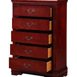 ACME Furniture Louis Philippe Chest, Cherry, One Size