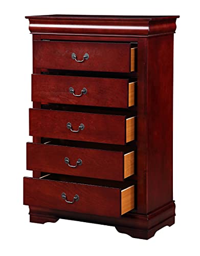 ACME Furniture Louis Philippe Chest, Cherry, One Size